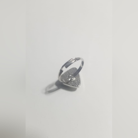 Silver Blue Green Moonstone Ring 🌴 - Picture 4 of 6